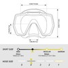 EMSINA E8 Freedom HD Dry Snorkel Set,Panoramic Wide View,Anti-Fog Scuba