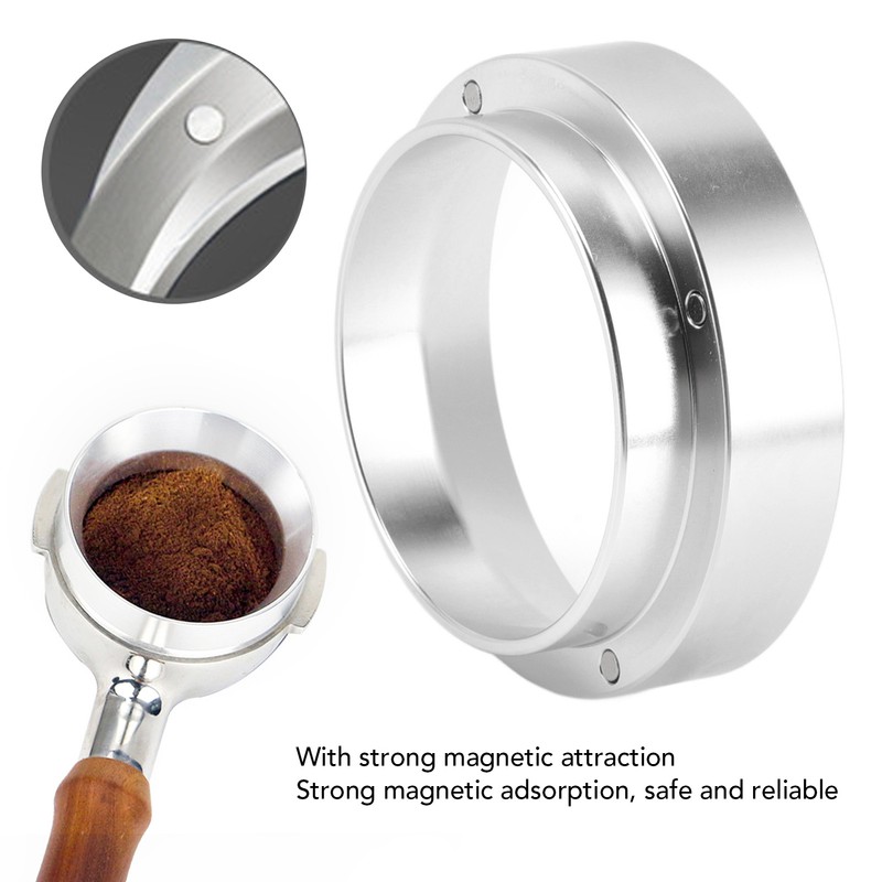 53mm Coffee Dosing Funnel Aluminum Alloy Magnetic Coffee Powder Dosing