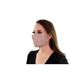 Premium Gold 2 Pk Bling Sequin 3 Layer Reusable Face Masks, Soft Fabric, Adjustable Ear Loops & Pocket for Filter