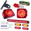 XtraGlow Submersible Square LED Trailer Tail Light Kit American Flag