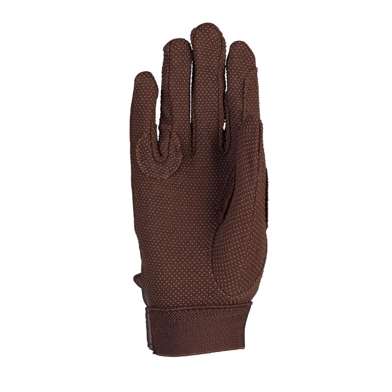 Shires Newbury Childs Kids Cotton Gloves - Brown: Medium