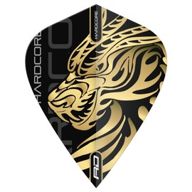 RED DRAGON Jonny Clayton Hardcore Gold Dragon Kite Darts Flights - 3 Sets per Pack (9 Dart Flights in Total)