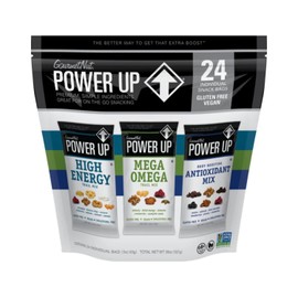 Power Up Premium Trail Mix - Variety Pack 24pk - 1.5oz: Antioxidant, Mega Omega, High Energy - Gluten Free, Vegan, Non-GMO