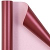 RUSPEPA Burgundy Matte Wrapping Paper, Mini Roll, Wine Red Solid