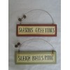 Collins Primitive Style Christmas Themed Ornaments / Sayings / Signs