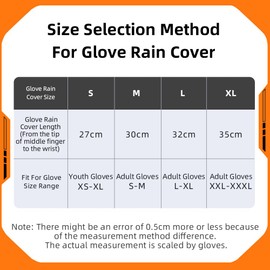 Seibertron Waterproof Windproof Motorcycle Glove Rain Cover - Keep Your Hands and Gloves Dry, Block The Wind Black XL
