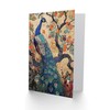 Artery8 Peacock in Tree with Wildflowers Artwork Detailed Greeting Birthday