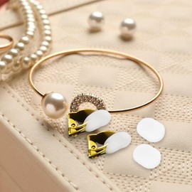 Healifty 40pcs Clip On Earring Pads Comfort Pads Earring Cushion for Clip on Earrings S