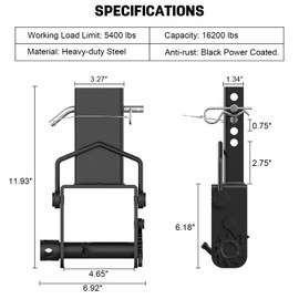 AUH Trailer Stake Pocket Winch Heavy Duty（4 Pack）Stake Pocket Tie Down 16200 LBS Capacity and 5400 LBS Load Limit for Flatbed Trailer Trucks Winches