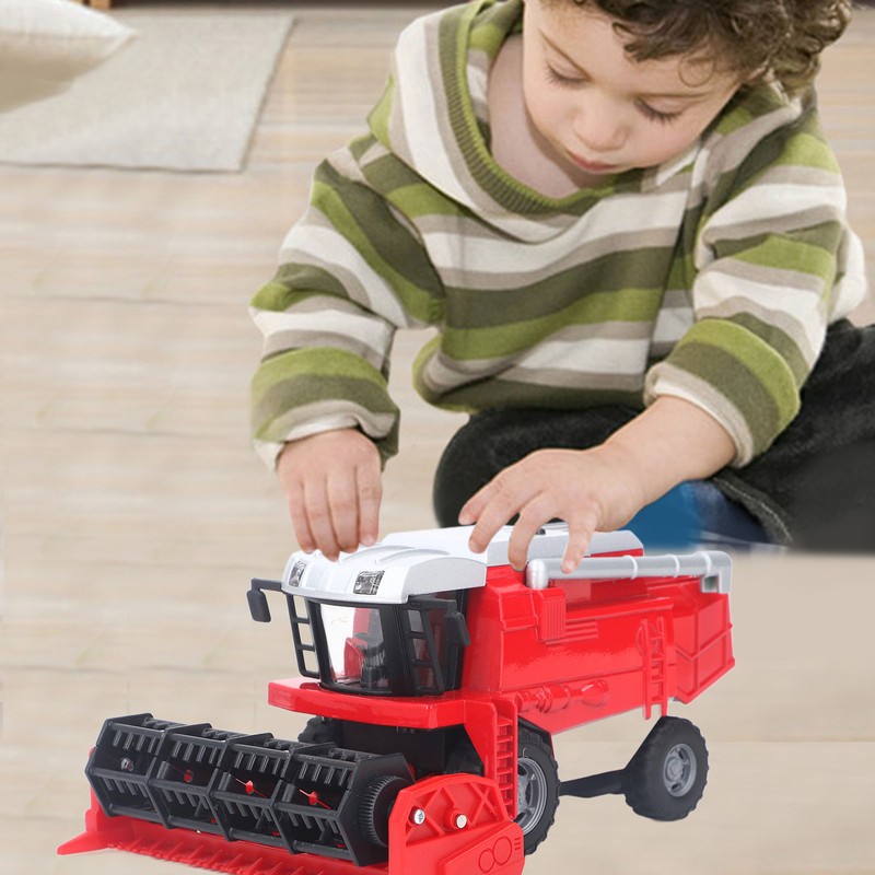 Combine Harvester Toy Realistic Sound Light Battery Powered Farm Vehicle