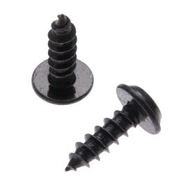 Self Tapping Screws, Tapping Screws, M5 x 0.6 inches (15.8 mm), 50 Pieces, 0.2 inch (5 mm), Universal Type, Cross Hole, Repair Parts, Black