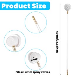 Heclia Aerosol Nozzle Spray Tip Nozzle Extension Hose Fit 2 Pcs 360 Degrees Extension Hose for Male Stem Sprays Cans Fluid Auto Car Nozzles Film 4mm Spray Can Nozzles Fit for Aerosol Cans Supplies