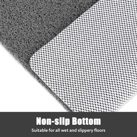 Shower Mat Non Slip - 24x24 Inch Soft Comfort Bath Mat with Drainage Holes, PVC Loofah Massage Bathmat for Shower, Tub, Bathroom, Wet Areas, Quick Drying