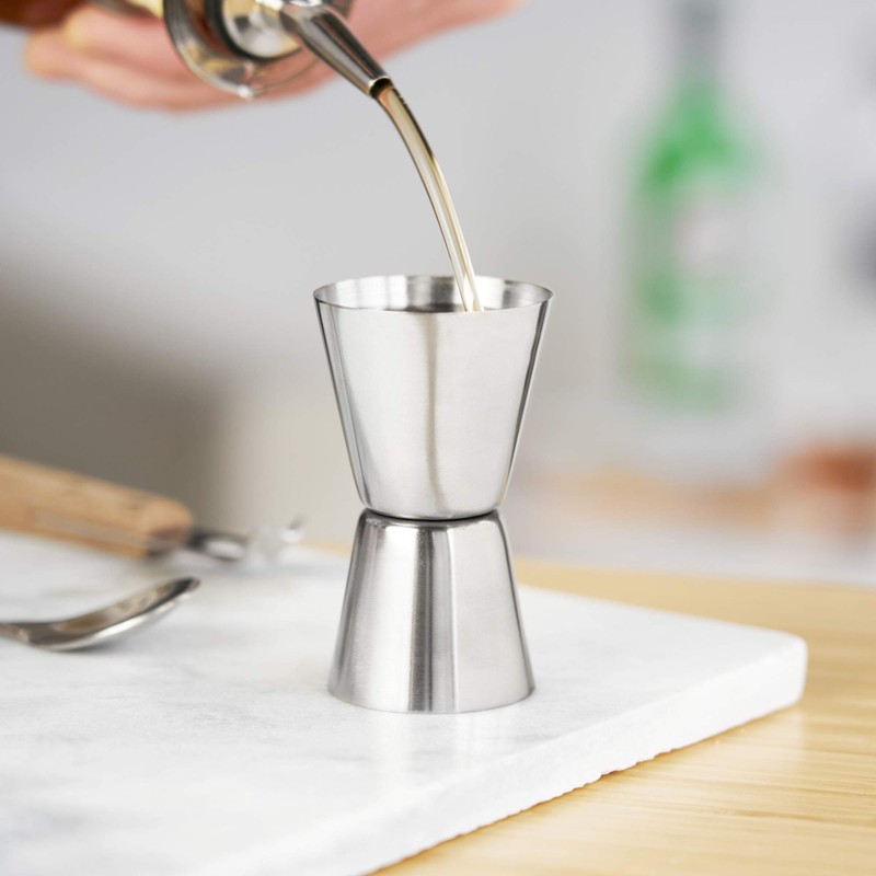 True Big Jig Cocktail Measuring Jigger for Bartending, Durable Stainless