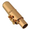 Yibuy Golden Brass #7 B Flat Tenor Saxophone Mouthpiece Kit