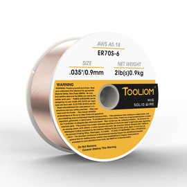 TOOLIOM ER70S-6 .035"(0.9 mm) Mild Steel MIG Solid Welding Wire on 2-Pound Spool Compatible with TL-200M Pro and TL-250M Pro