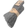 Normani 3 Pairs Wool Socks 100% Sheep’s Wool, grey, 43-46