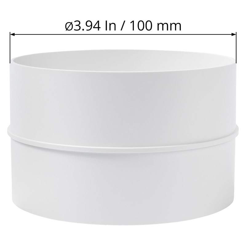- 4" inch Plastic Inline Backdraft Damper. Connect Exhaust or
