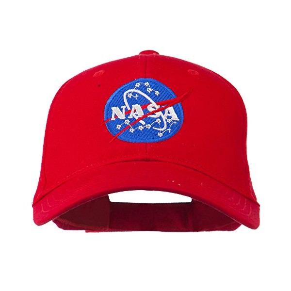 NASA Insignia Embroidered Cotton Twill Cap - Red OSFM