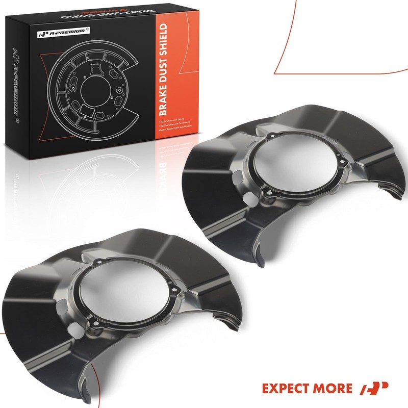 A-Premium Front Driver and Passenger Side Brake Dust Shield Compatible