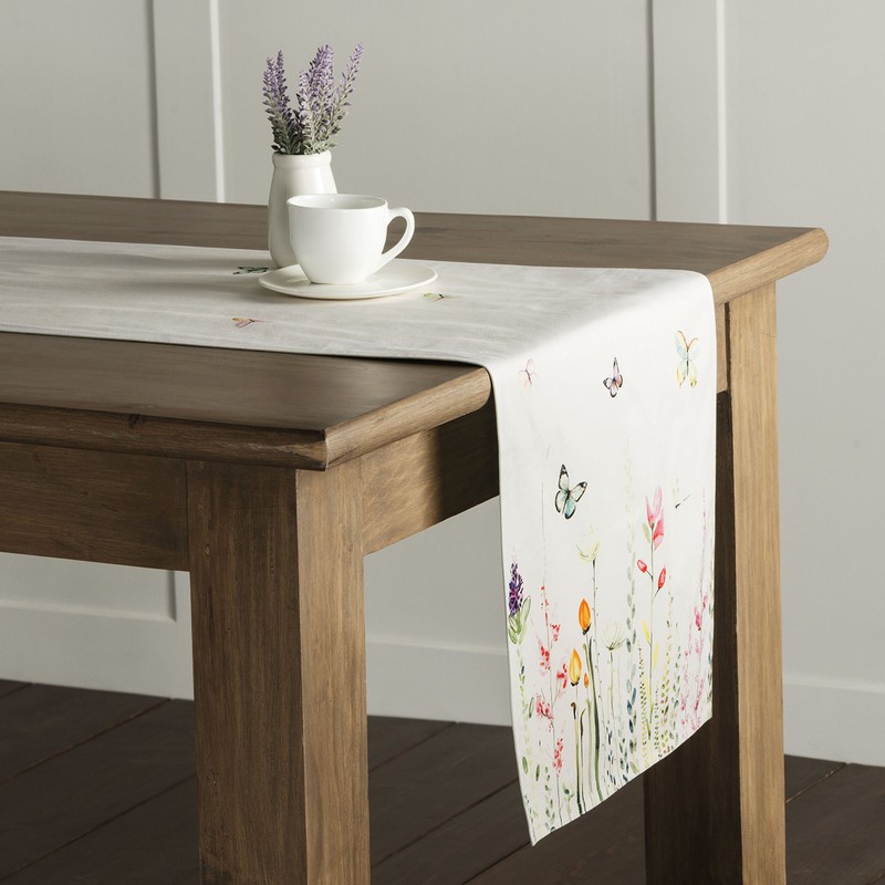 Maison d' Hermine Spring/Summer Table Runner, 100% Cotton, Decorative Easter