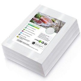 Vacuum Food Sealer Bags 23x33cm 50 Bags Commercial Grade Textured Food Vacuum Sealer Bag Thick Embossed Bags Upgrade Design Pre-Cut Bag BPA Free for Food Storage Sous Vide Cooking