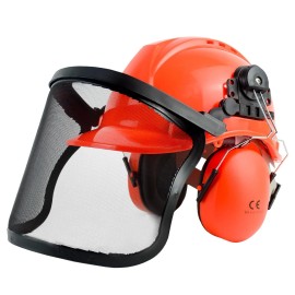 YesRight Chainsaw Safety Helmet with Mesh Face Shield and Ear Muffs