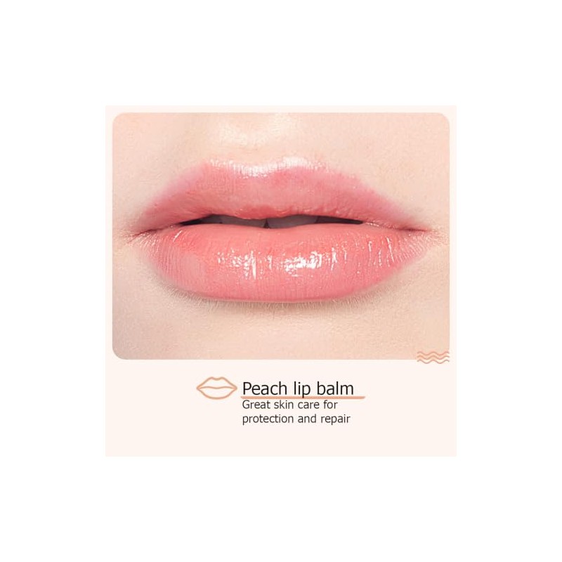 VENZEN Honey Peach Moisturizing Lip Balm Nourishing 5.8g