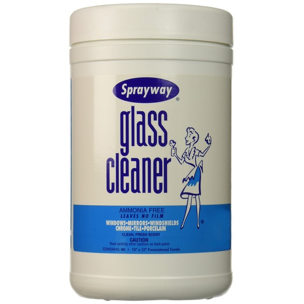 Glass Cleaner Wipes (10" x 12", 40 wipes)