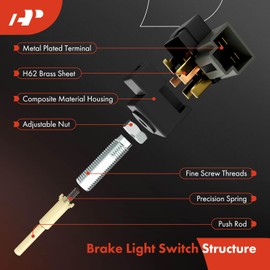 A-Premium Brake Light Switch Lamp Compatible with Hyundai Accent 1995 1996 1997 1998 1999, 2 Pins - Replace# 9381028000