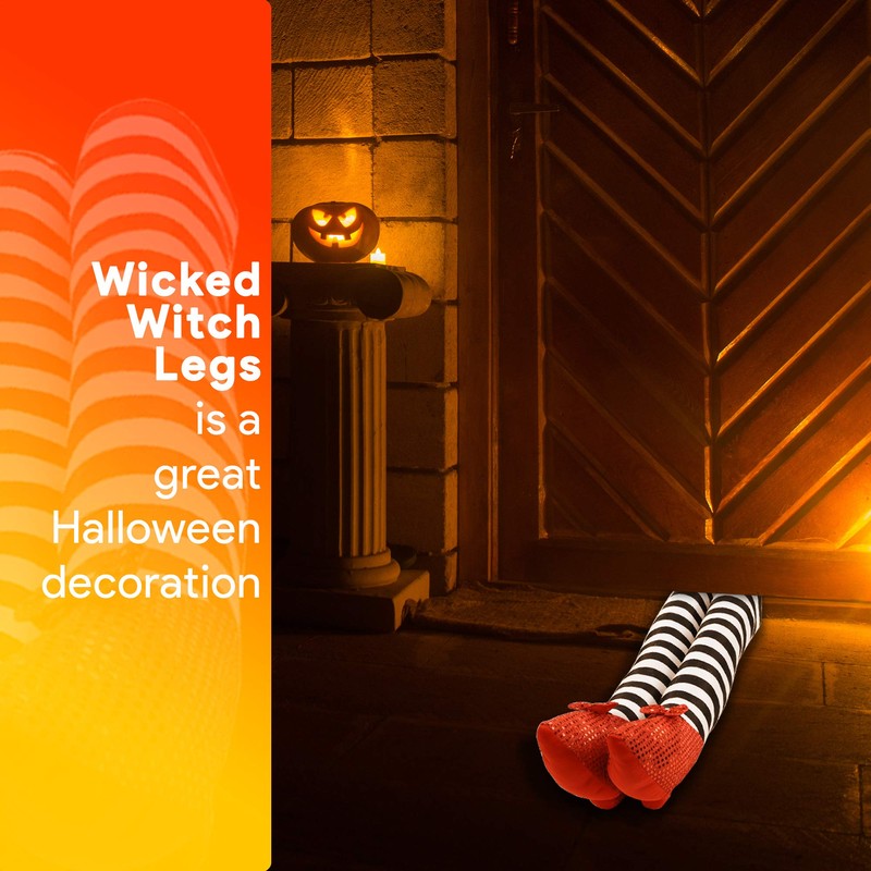 Skeleteen Wicked Witch Legs Prop - Crushed Witches Feet with