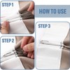 60 ​Pack Stainless Steel Shower Curtain Hooks Pleater Tape Hook