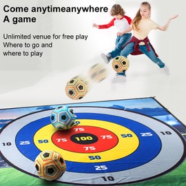 OBEST Football Play Set for Children, Football Play Mat Set, 2 Pieces, Soft Toy, Sports Fun, for Garden, Indoor, Outdoor Games, Creative Gifts