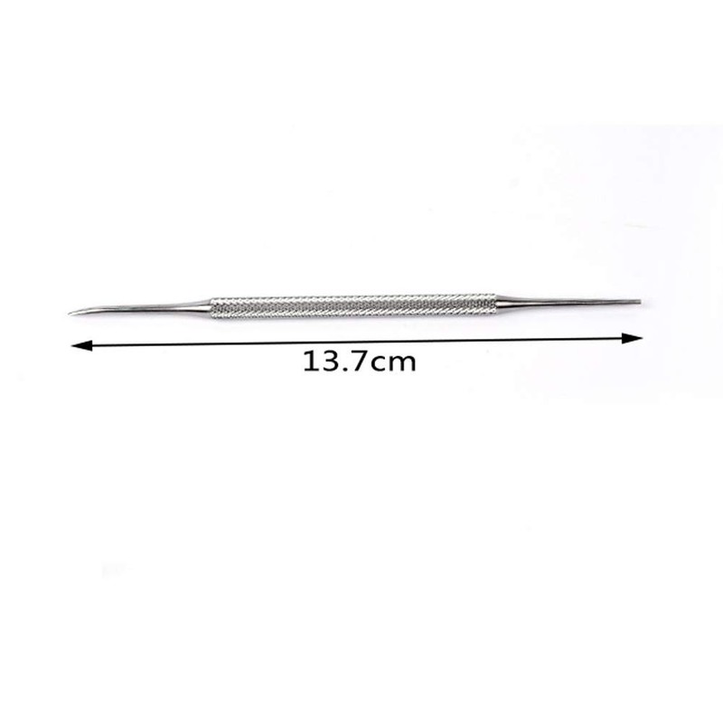 2pcs Stainless Steel Nail Groove Dirt Pick Double Head Toenail