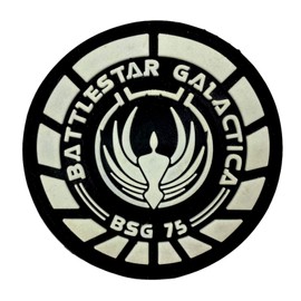 Battlestar Galactica BSG 75 Officer Black Glow in The Dark PVC Airsoft Cosplay Patch