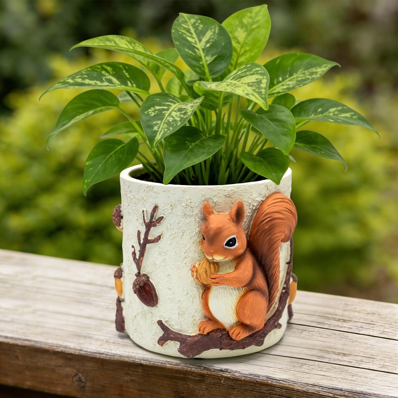 Unique Squirrel Plant Pots Cute Succulent Pots with Drainage Hole