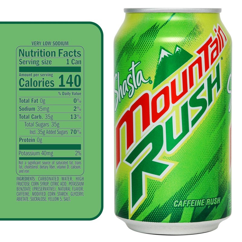 Shasta Mountain Rush | 12-Pack of 12oz Cans | Citrus