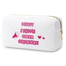 Inspirational Cheer Gifts Cheer Practice Makeup Bag Encouragement Gift for Girls Cheerleading Gift Cosmetic Pouch Cheer Team Gift for Teens Cheerleader Cheer Mom Coach Sister Christmas Birthday Gift