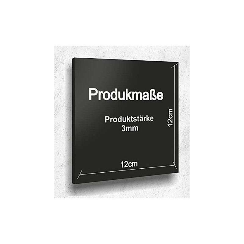 Door Sign Reception Sign Black Matt UV Print 12 x