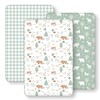 FIEMOL Next to Me Crib Sheets 85x51cm Fitted, 3 Pack