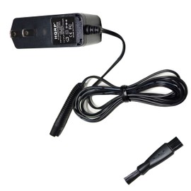 HQRP AC Adapter fits Braun Series 7 Model 740s-6 Type 5697 Shaver Charger Power Supply Cord + Cleaning Brush