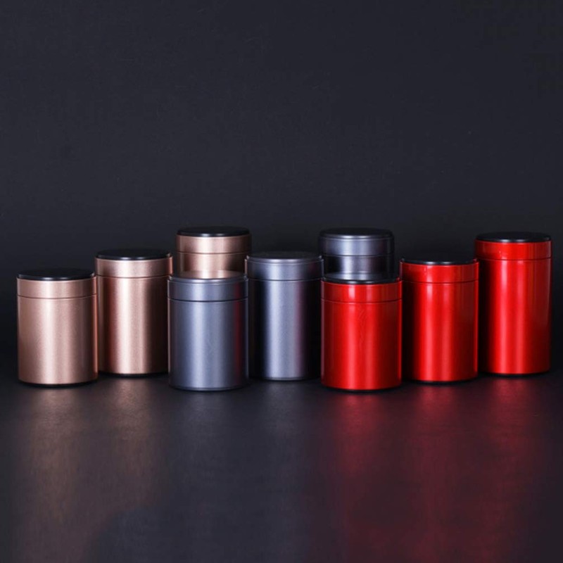 HEALLILY 3PCS Tea Canisters Tin Portable Tea Caddy Coffee Storage