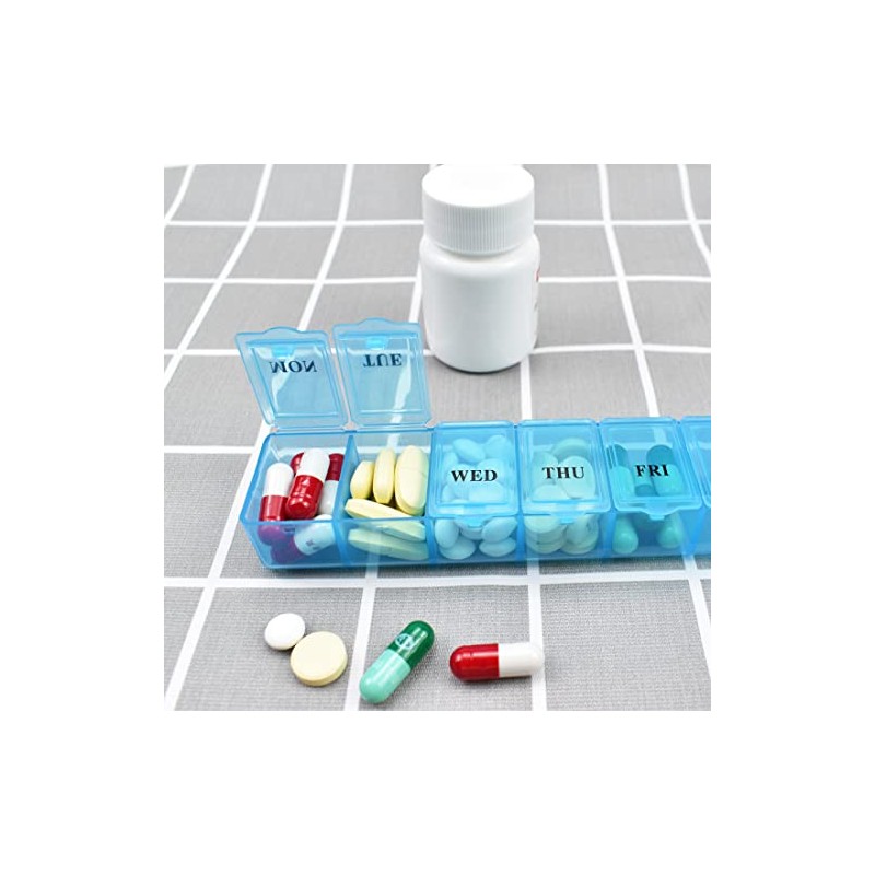 Syolee 2 Pcs Pill Box Organiser 7 Day One Time