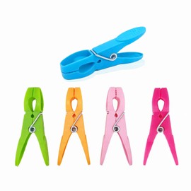 Bonilife Clothes Pegs, 50 Packs Clothes Pegs for Washing Line, Strong Grip Washing Pegs with Multicolors, Rust Resistant Plastic Clothes Pegs, Laundry Pegs Non Slip Laundry Clips for Home & Garden