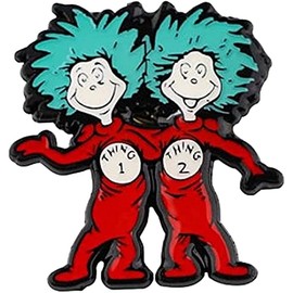 Things 1 Thing 2 Characters Metal Enamel 1.4 Inches Tall Pin