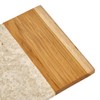 Rectangular Chopping Board 35cm Marble Beige and Teak Wood -