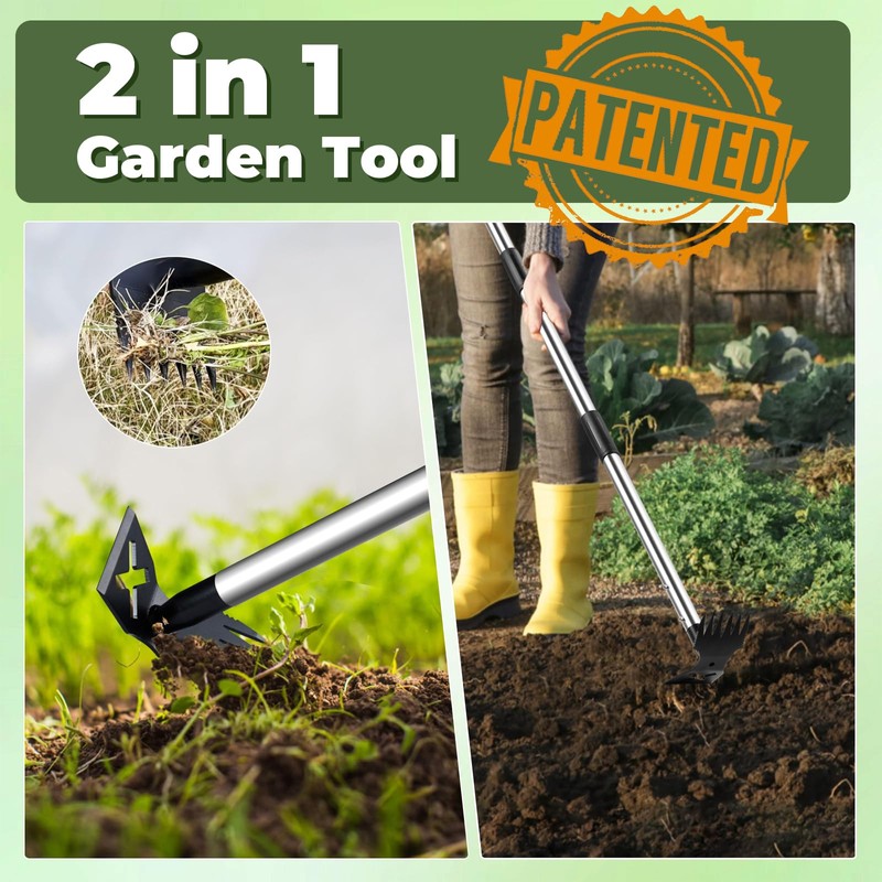 NICOFPHY Weed Puller Tool with Long Handle - 60" Manual