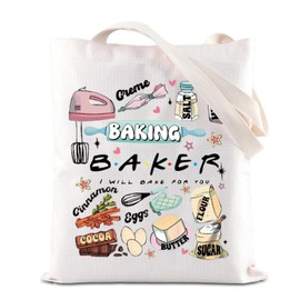 FOTAP Baker Tote Bag - Baking Lover Handbag for Chef Gift - Bread & Pastry Theme
