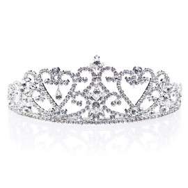 Anderson's Cora Rhinestone Tiara, 2 1/3 Inches, Woman's Crown, Wedding/Prom Tiara, Queen Or Princess Tiara For Prom, Homecoming, Pageant, Wedding, School Dance, Award, Costume, Party, Event