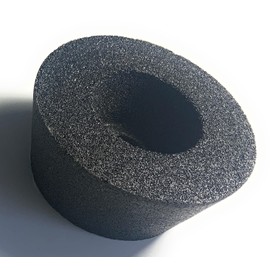 Flaring Cup Grinding Stone with Arbor Thread for Grinding Granite 5X2X5/8-11 (1 Pack) (Green SiC, 24 grit)